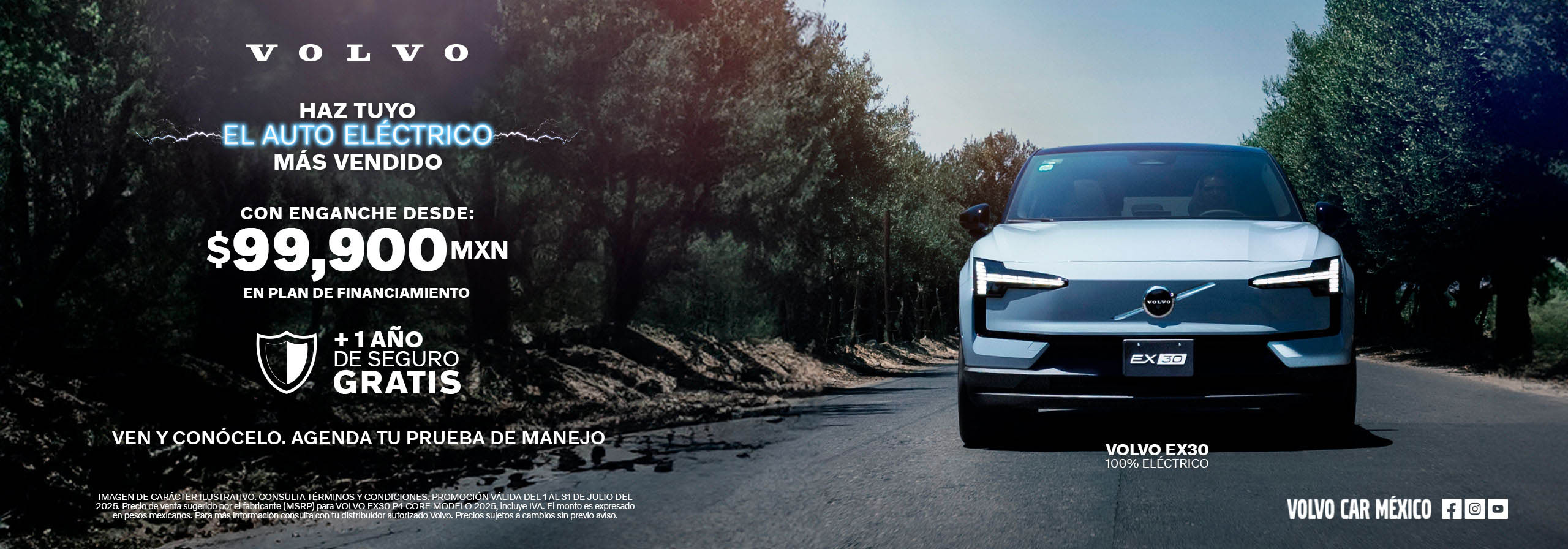 Promoción Volvo EX30 auto eléctrico, enganche y financiamiento