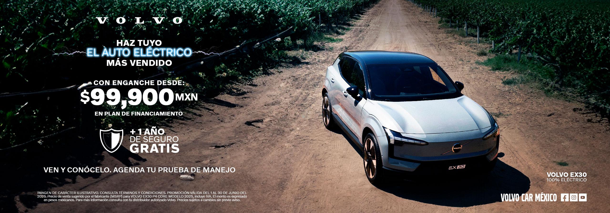 Promoción Volvo EX30 auto eléctrico, enganche y financiamiento
